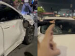 Video Viral! Esek-esek dalam Mobil Sambil Nyetir Lalu Kecelakaan, Pengendara Diolok-olok Warga
