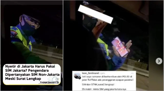 Viral! Heboh Video Polantas Tilang Pengendara Gegara SIM-nya Bukan Jakarta, Warganet: Emang Sekarang SIM Harus Sesuai Domisili?