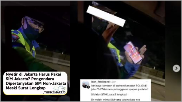 Viral! Heboh Video Polantas Tilang Pengendara Gegara SIM-nya Bukan Jakarta, Warganet: Emang Sekarang SIM Harus Sesuai Domisili?
