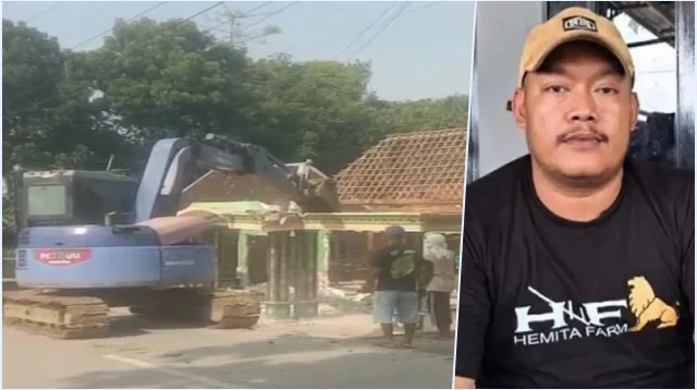 Viral!, Video Pria di Sragen Robohkan Rumah Sendiri Gegara Pergoki Istri Selingkuh Lewat CCTV