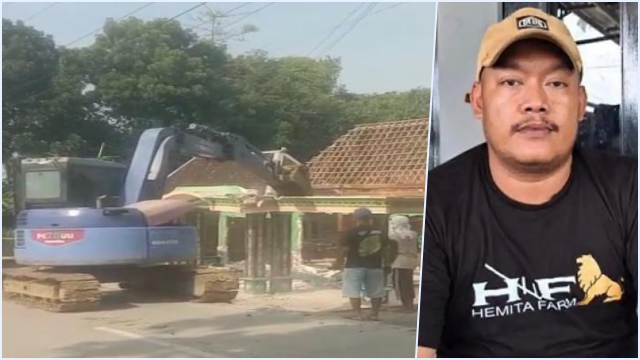 Viral!, Video Pria di Sragen Robohkan Rumah Sendiri Gegara Pergoki Istri Selingkuh Lewat CCTV