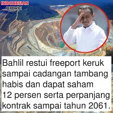 Menteri ESDM Bahlil Restui Freeport Keruk Tambang di Papua hingga Habis, Dikabarkan Perpanjang Kontrak sampai 2061