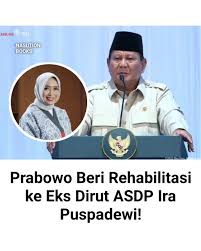 Breaking News: Presiden Prabowo Rehabilitasi Eks Dirut ASDP Ira Puspadewi
