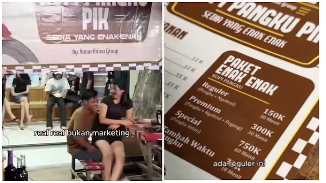 Ini Daftar Menu Kopi Pangku PIK, Ada Paket 'Enak-Enak' Tembus Rp 750 Ribu Berikut Daftar Menu Kopi Pangku PIK, Ada Paket 'Enak-Enak' Tembus Rp 750 Ribu
