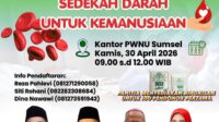Ikutilah! Donor Darah PWNU Sumsel pada 30 April 2026