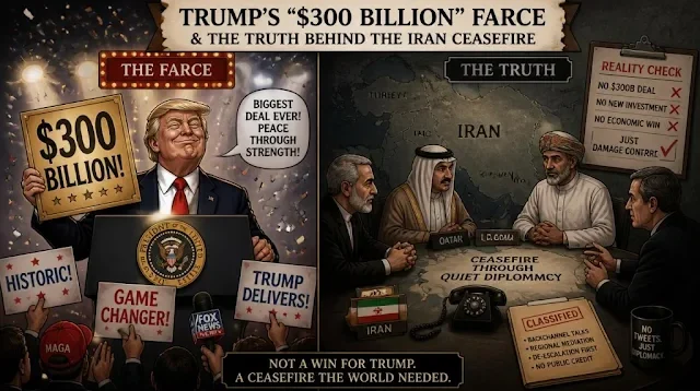 Komedi USD 300 Miliar Donald Trump dan Kebenaran di Balik Gencatan Senjata dengan Iran