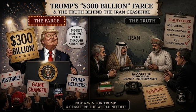 Komedi USD 300 Miliar Donald Trump dan Kebenaran di Balik Gencatan Senjata dengan Iran