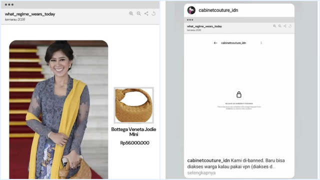 Sering Soroti Gaya Hidup Mewah Pejabat, Akun IG ‘Cabinetcouture’ Diblokir Komdigi